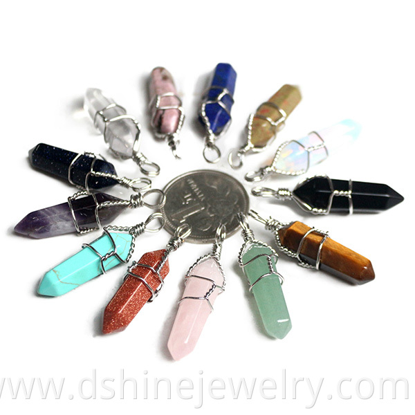 Crystal Necklace Pendant Quartz Stone